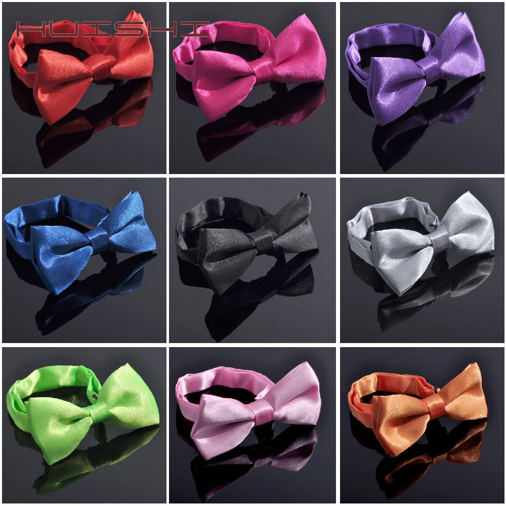 Top Trends: HUISHI Boy Kids Bow Tie Accessories Solid Color Green Red Pink Blue Bowtie Child Classic Kid Bowtie Tie Baby Fashion Pet Cravate Shoppable Styles