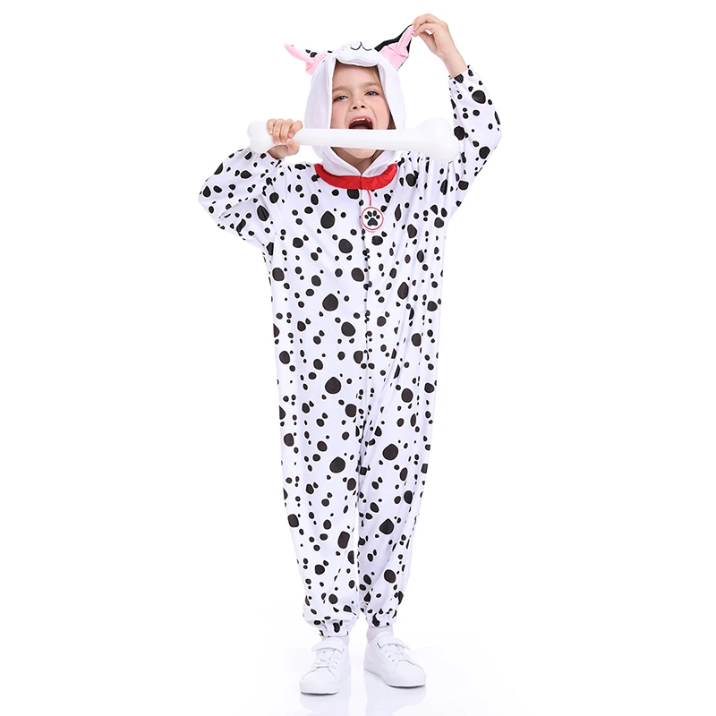 Top Trends: 101 Dalmatians Costume Kids Unisex Spotty Dog Jumpsuit Halloween Animal Puppy Dog Pajamas Onesies Carnival Cosplay For Children Shoppable Styles