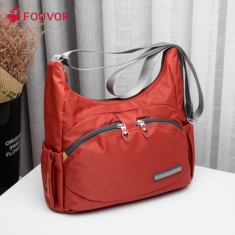 Top Trends: Fouvor 2023 New Fashion Women Half Moon Personality Bag Oxford Shoulder Bags Nylon Zipper Canvas Messenger Bag 2587-05 Shoppable Styles