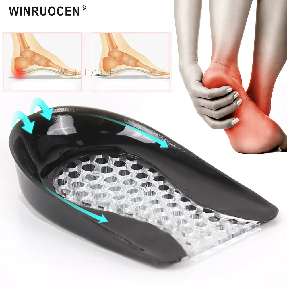 Top Trends: 1 Pair Gel Insole Silicone Men Women Heel Cushion Insoles Soles Relieve Foot Pain Spur Support Shoe Pad High Heel Inserts Shoppable Styles