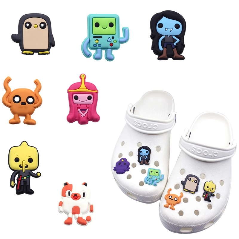 Top Trends: 1pcs Cartoon Animation Shoe Charms Fit Wristbands Clog Sandal Shoe Accessories Decorate Buckle Boys Kids Gifts Shoppable Styles