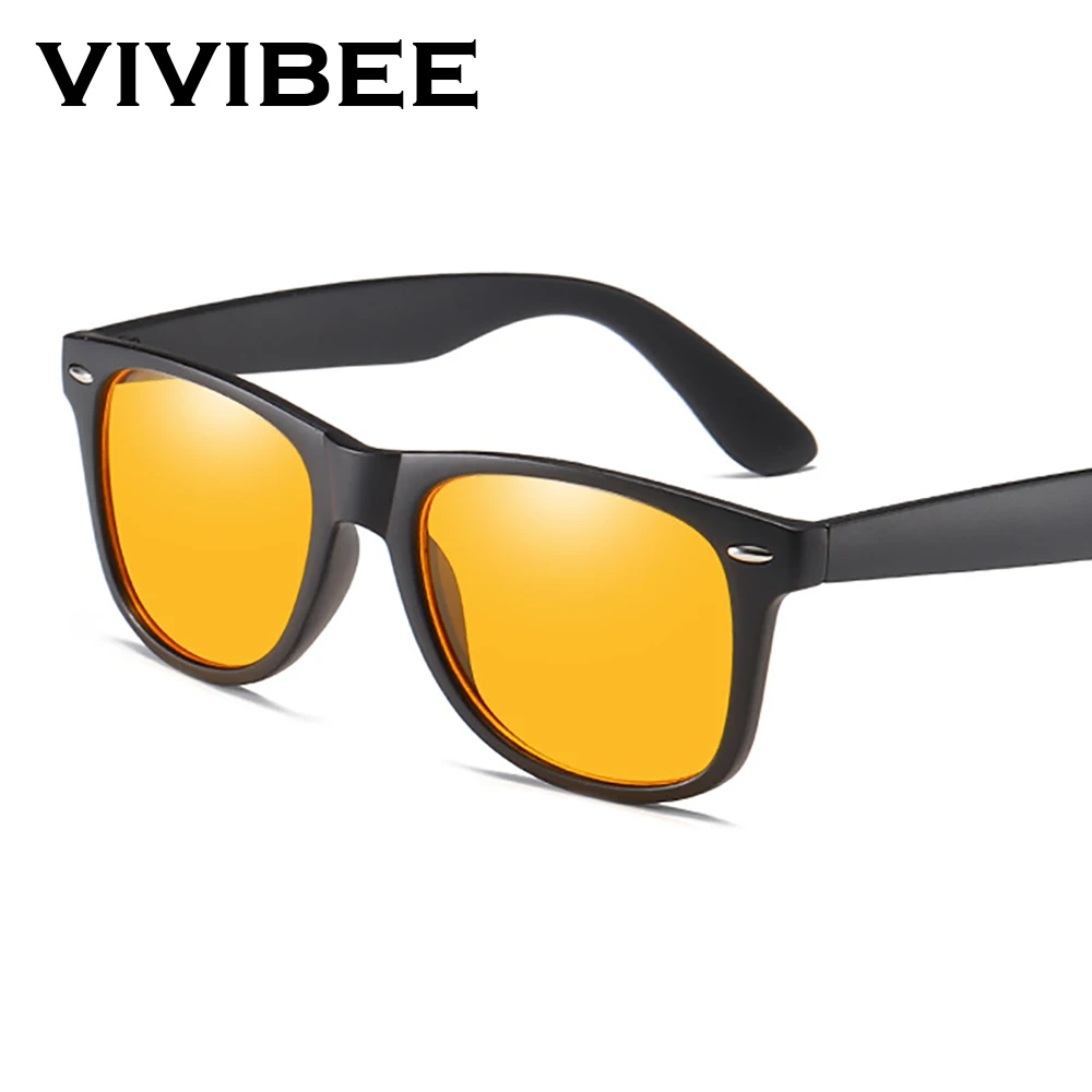 Top Trends: VIVIBEE Classic Square Gaming Blue Light Blocking Glasses Men Yellow Women Office Anti Light Eyeglasses Computer Filter Goggles Shoppable Styles