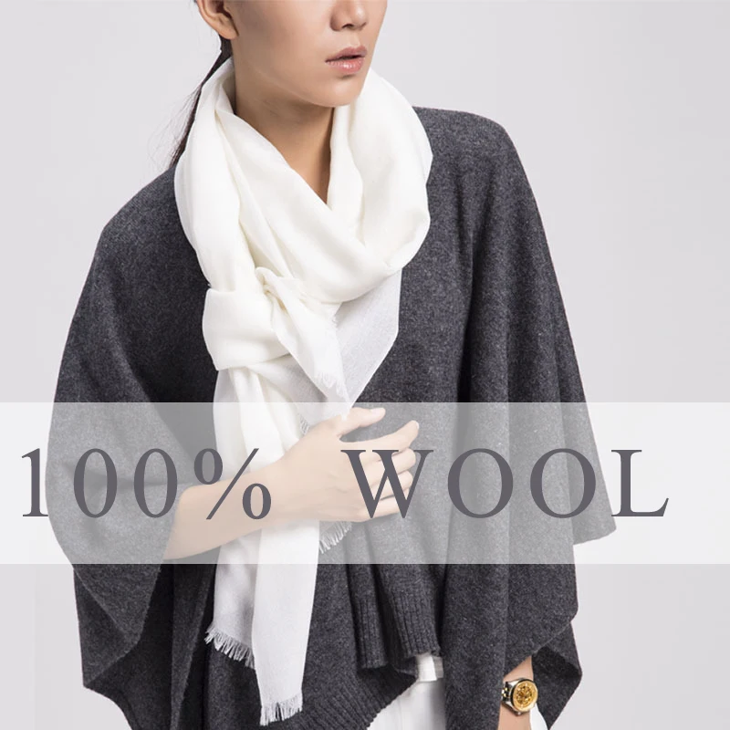 Top Trends: 2021 Wool Scarf Women Winter Shawls And Wraps Luxury Brand Fashion Scarfs For Ladies Poncho Scarves Women 2019 White Warp Shoppable Styles