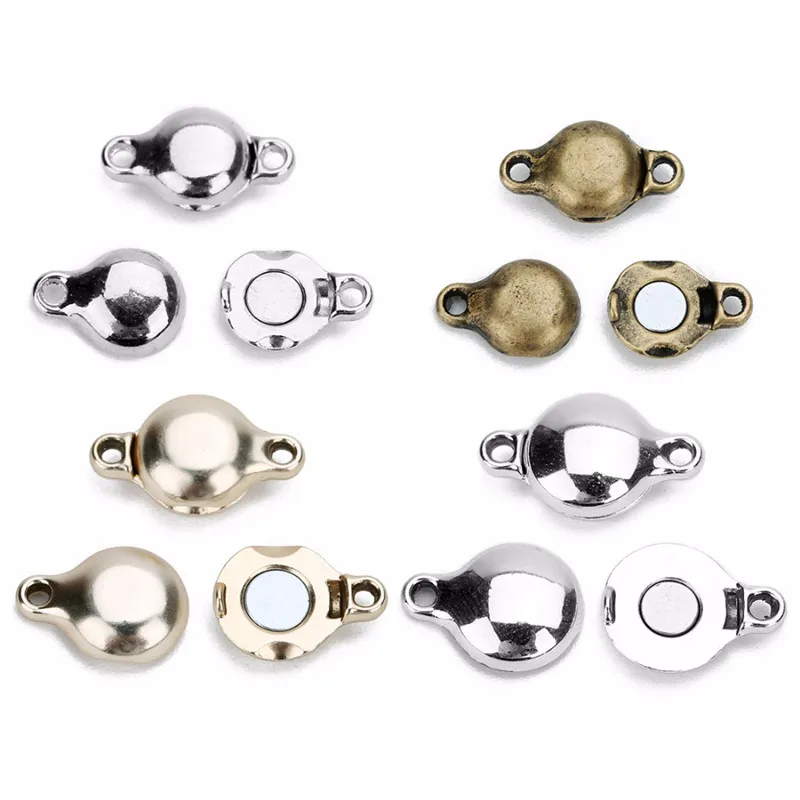 Top Trends: 10pcs / lot Strong Magnetic Clasps For Necklace Bracelet Antique Bronze Buckle Connector Hook For Jewelry Bracelet Making Wholesal Shoppable Styles