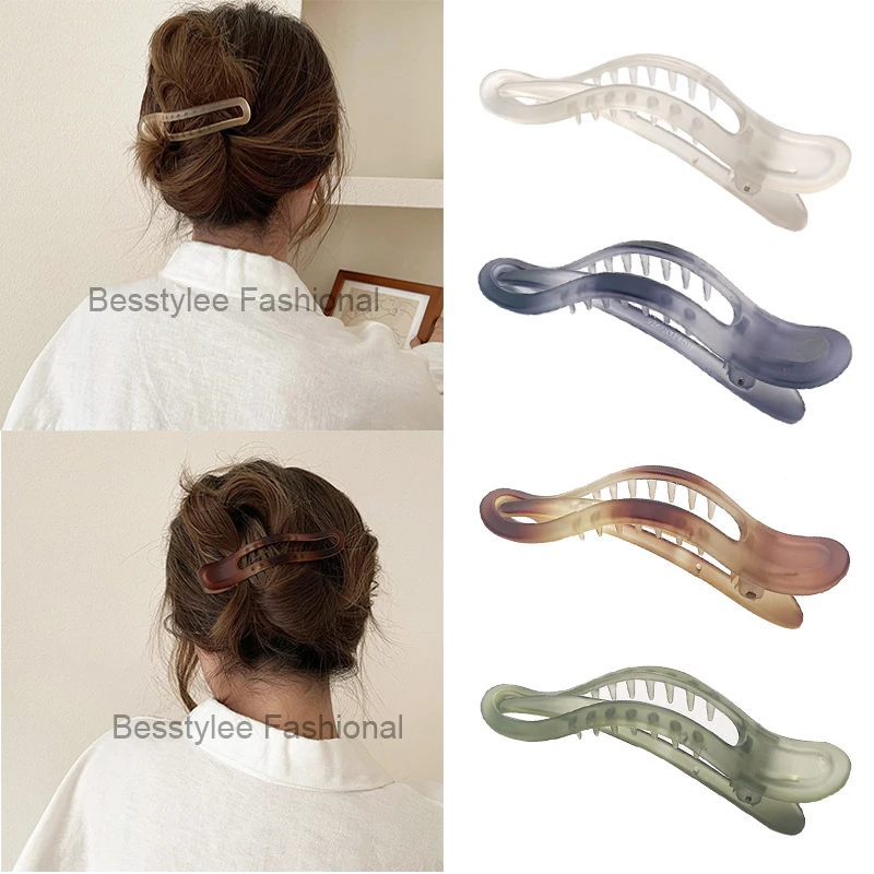 Top Trends: Candy Color Seamless Duckbill Clips Large Size Transparent Hair Clips Women Makeup Face Wash Hairpins Headwear Hair Accessories Shoppable Styles