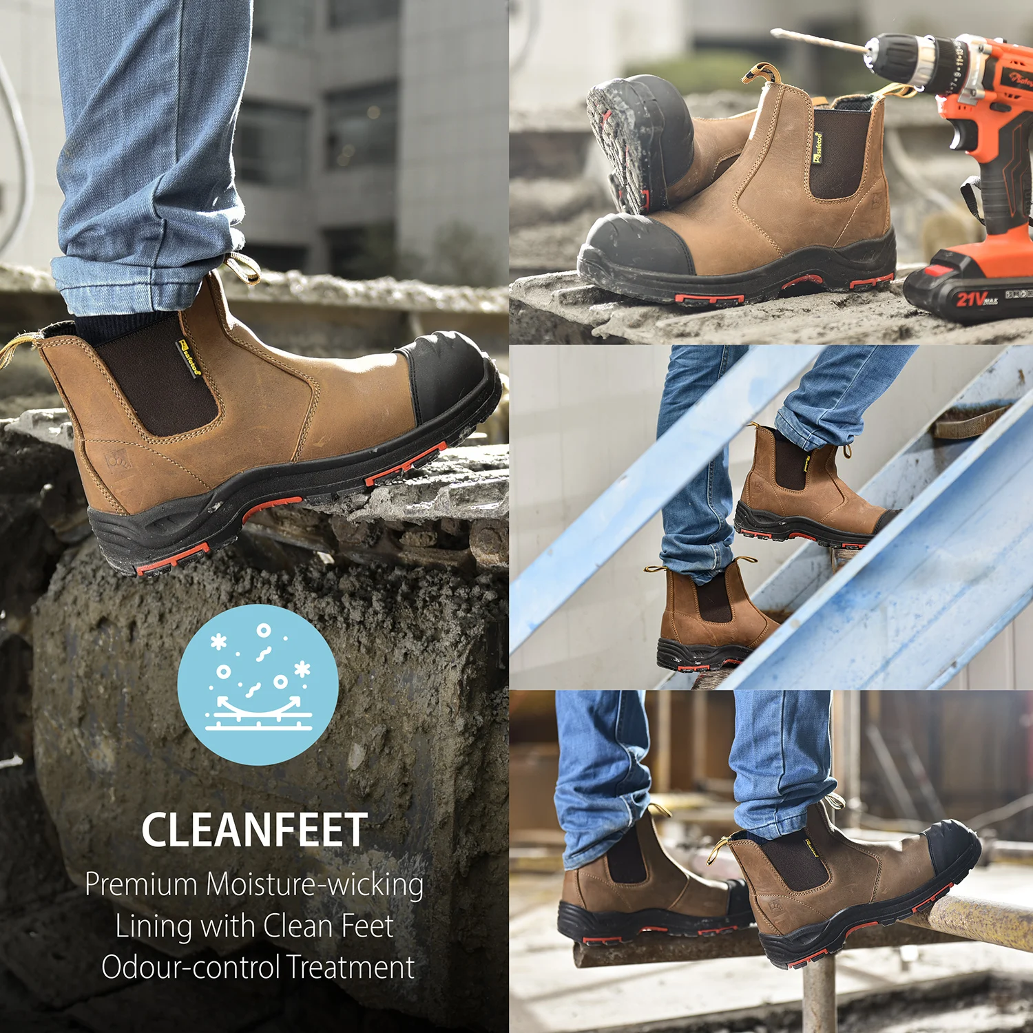 Top Trends: Safetoe Wide Fit Work Boots For Men & Women, Chelsea Safety Shoes With S3 Composite Toe Shoppable Styles - Image 4