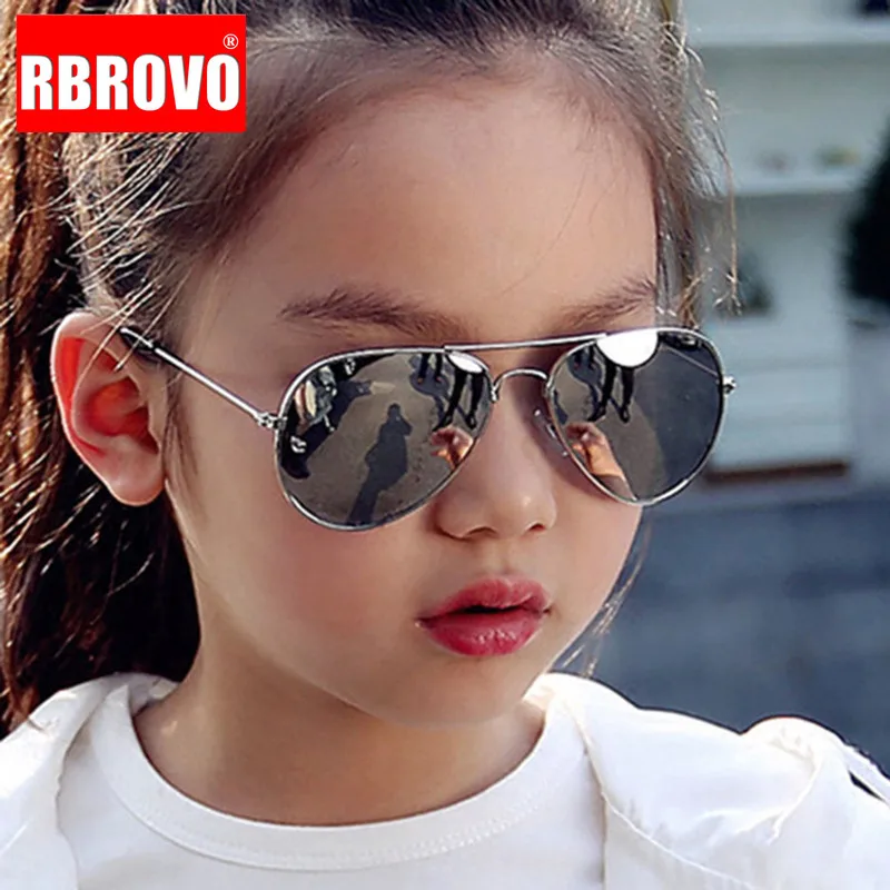 Top Trends: RBROVO 2023 Classic Sunglasses Girls Colorful Mirror Children Glasses Metal Frame Kids Travel Shopping Eyeglasses UV400 Shoppable Styles