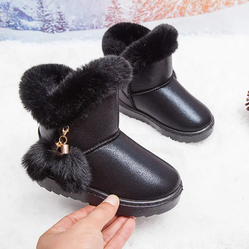 Top Trends: Autumn And Winter Children Snow Boots Girls Boots Plus Fleece Short Boots Winter Shoes Warm Snow Cotton Shoes Kids Snow Boots Shoppable Styles