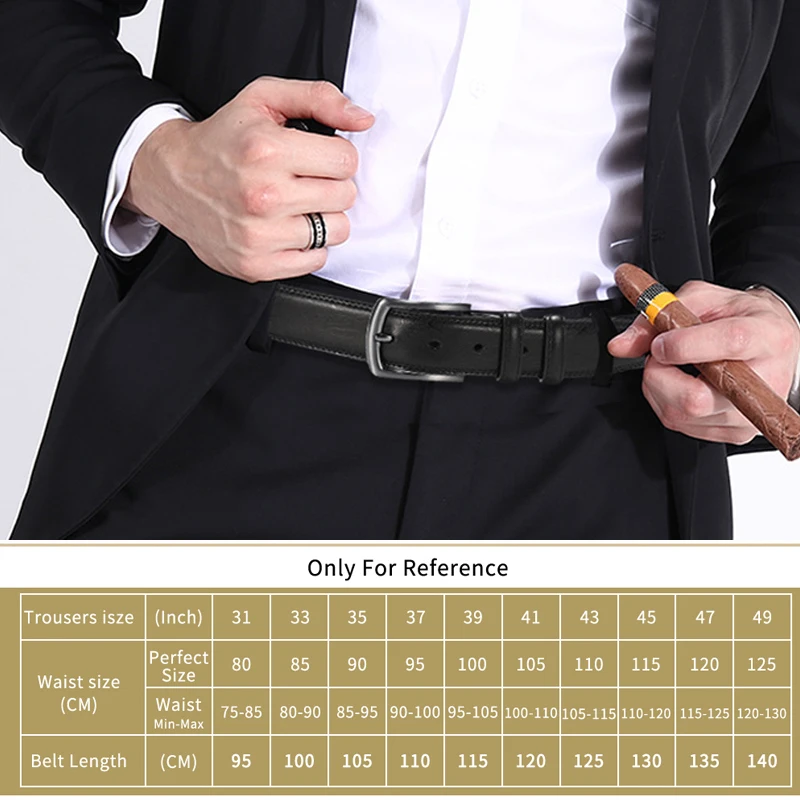 Top Trends: New Fashion Men's Genuine Leather Belts Designer Belt For Man Pin Buckle With Leather Strap Business Dress Male Belts HQ091 Shoppable Styles - Image 6