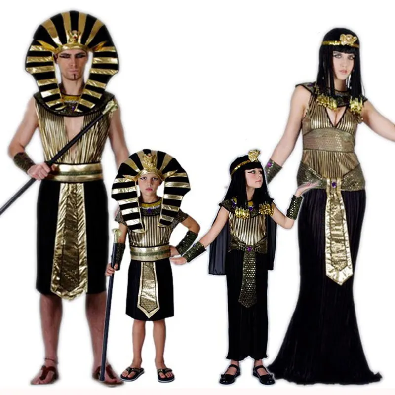 Top Trends: Umorden Family Adult Kids Egyptian Pharaoh Cleopatra Costume Cosplay For Women Men Boys Girls Halloween Party Fancy Dress Shoppable Styles