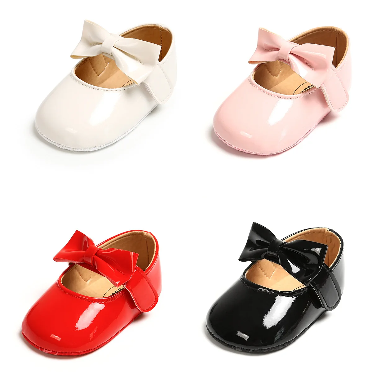 Top Trends: Newborn Baby Shoes Baby Girls Shoes PU Anti-slip Bowknot Classic Princess Dress Shoes First Walker Toddler Crib Shoe Moccasins Shoppable Styles