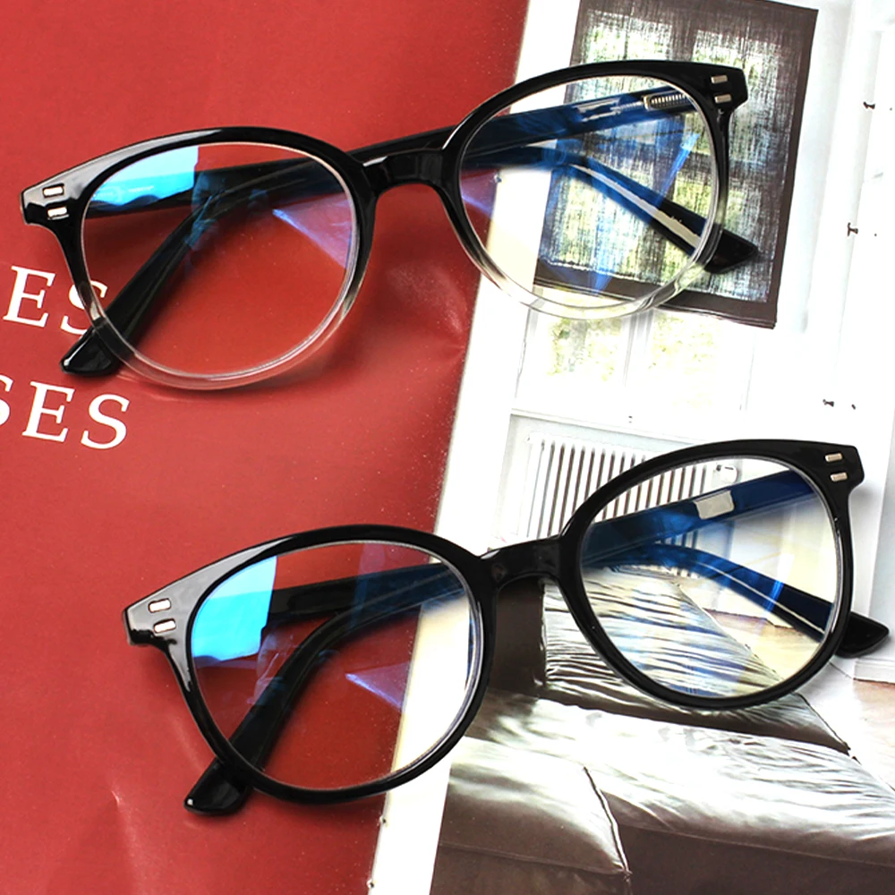 Top Trends: Fashion Round Reading Glasses Spring Hinge Comfortable Reading Eyeglasses Diopter 0, + 50, + 75, + 100, + 125 + 150 + 200 Shoppable Styles