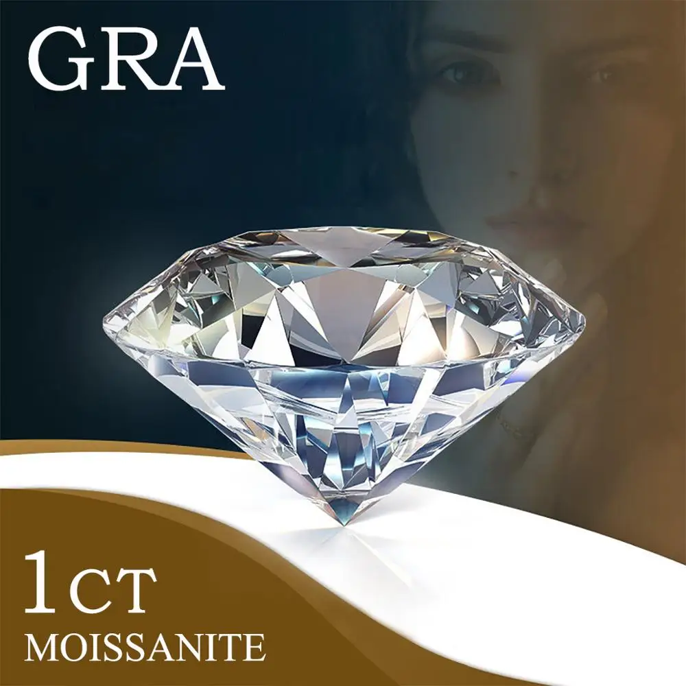 Top Trends: 100% Genuine Loose Gemstones Moissanite Stones GRA 1ct D Color VVS1 Lab Diamond Stone Excellent Cut For Diamond Ring In Bulk Gem Shoppable Styles