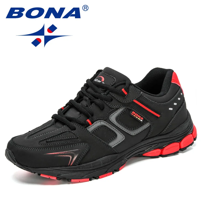 Top Trends: BONA New Desigers Action Leather Athletic Sport Shoes Men High Quality Running Shoes Man Jogging Trendy Sneakers Zapatillas Shoppable Styles