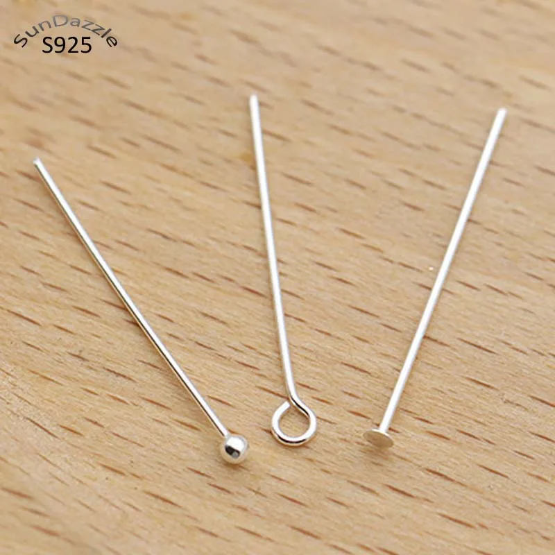 Top Trends: 10pcs Real Pure Solid 925 Sterling Silver Needle Pins For DIY Jewelry Making Findings Earring Necklace Connector Part Base Shoppable Styles