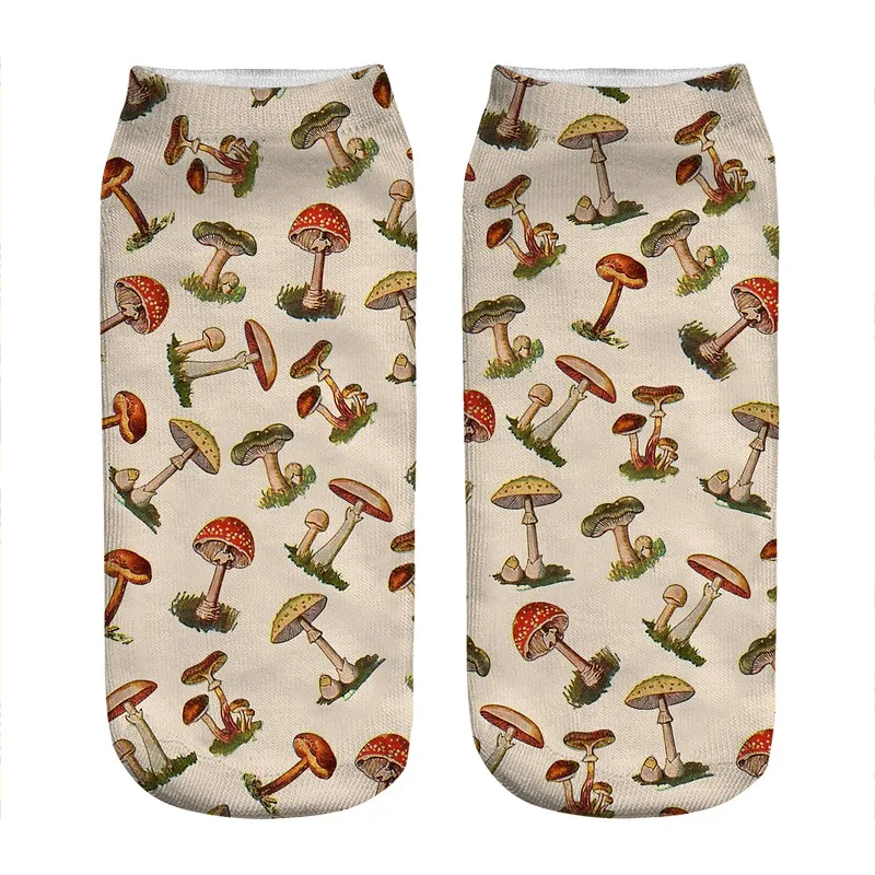 Top Trends: Women&#039;s Socks Kawaii Retro Mushrooms Pattern Printed Socks Woman Harajuku Happy Funny Novelty Cute Girl Gift Socks For Women Shoppable Styles