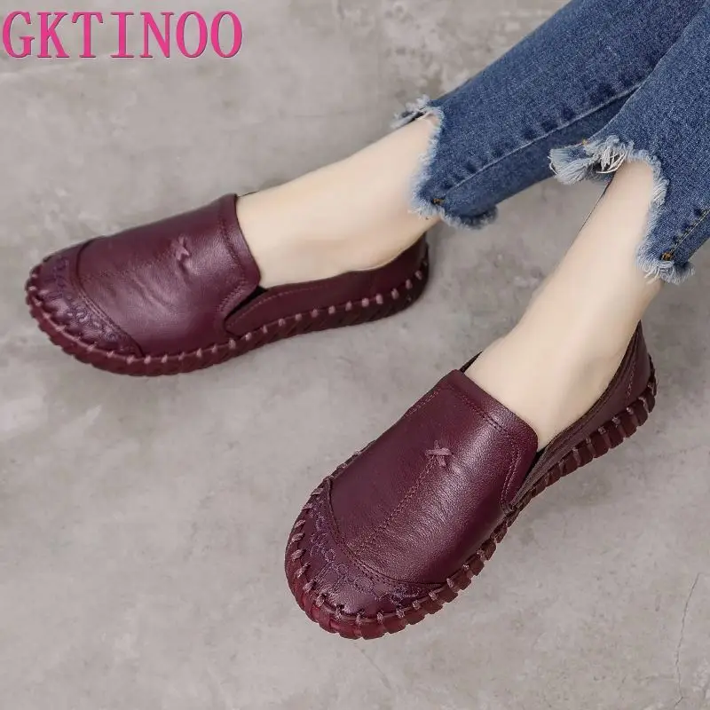 Top Trends: GKTINOO 2024 Fashion Women Shoes Genuine Leather Loafers Women Casual Shoes Soft Comfortable Shoes Women Flats Shoppable Styles