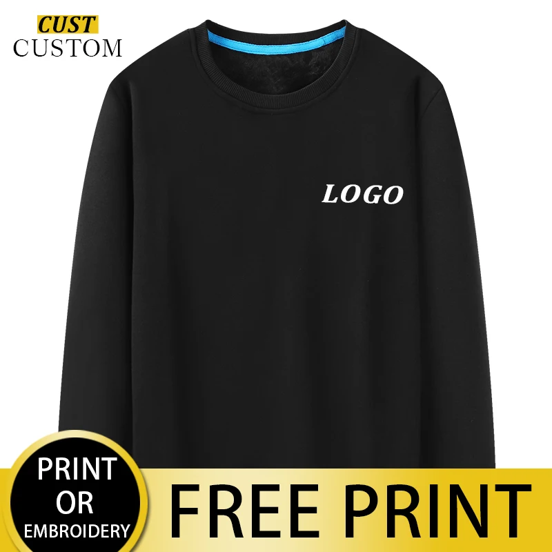 Top Trends: Sweater Hoodie Custom Round Neck Sweater Embroidery Pattern Printed Logo Men And Women Personality Design Casual Top Shoppable Styles