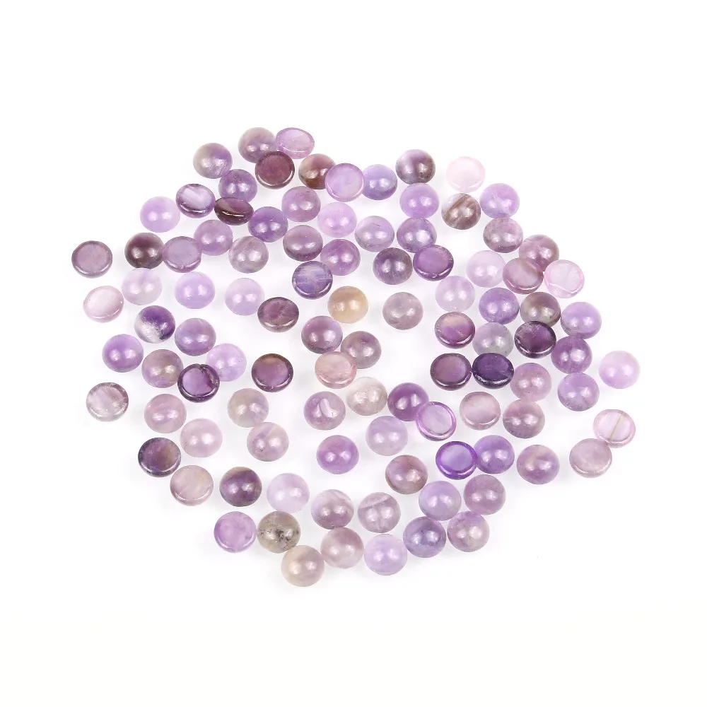 Top Trends: 20 PCS Natural Amethyst Stones Cabochon 4 Mm 6 Mm 8 Mm 10 Mm Round No Hole For Making Jewelry Shoppable Styles - Image 3