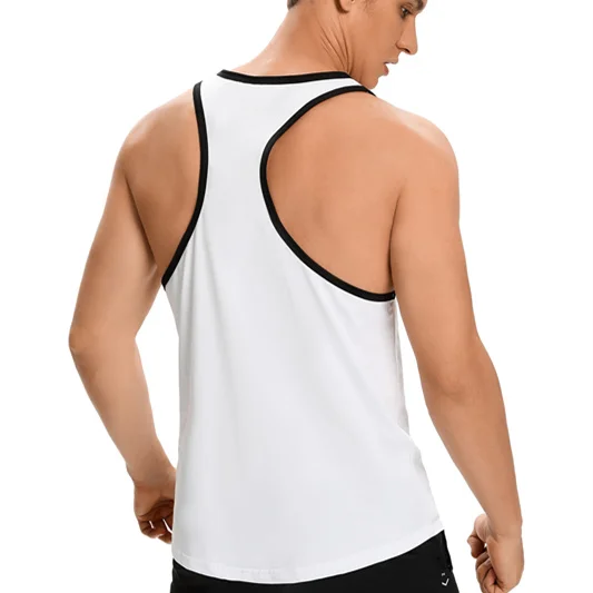 Top Trends: Men Tank Shirt Athletic Sleeveless Y-Shirt Circular Cut Cotton Undershirt For Workout Training Basketball Tank Top Tee Shoppable Styles