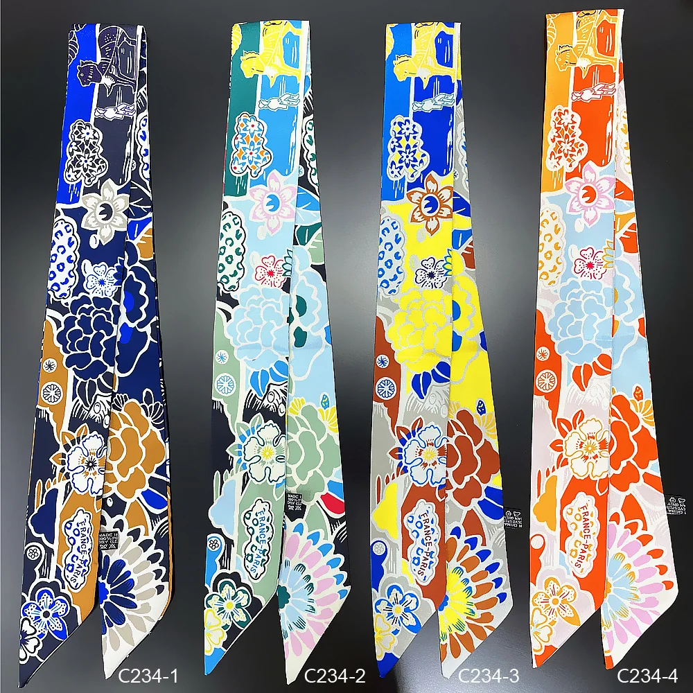 Top Trends: Fashion Bag Scarf Women Luxury Small Silk Scarf Hairband Headband New Design Shirt Scarf Tie Bandana Headscarves For Ladies Shoppable Styles