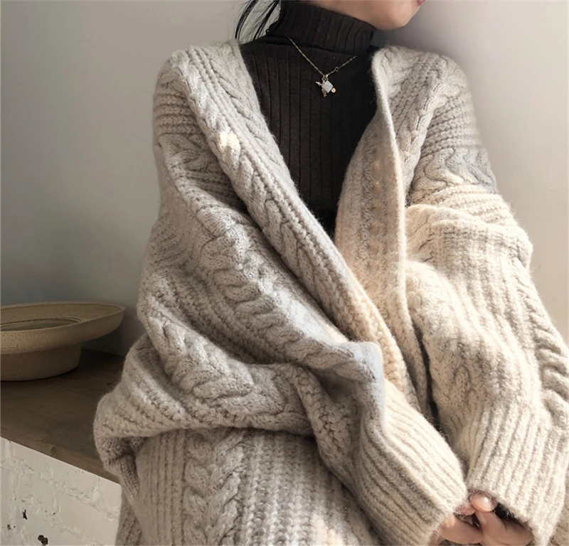 Top Trends: LMQ NEW Women Korean Casual Long Sweater Cardigan Soft Comfortable Solid Free Size Loose Long Sleeve Female Bat Sleeve Knitted Shoppable Styles