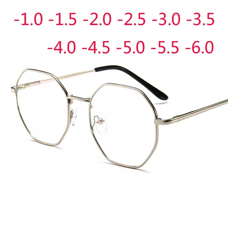 Top Trends: Regular Polygon Women Men Glasses Lady Luxury Retro Myopia Optical Mirror Eyewear -0.5 -1.0 -1.5 -2.0 -2.5 -3.0 -3.5 -4.0 Shoppable Styles