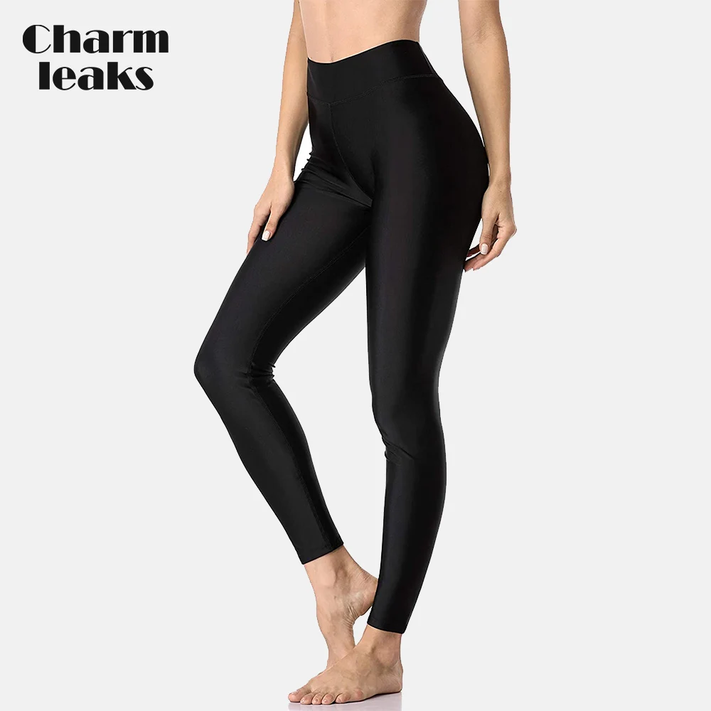 Top Trends: Charmleaks Women Long Sports Swimming Trunks Ladies Leopard Print Skinny Swim Pants Outdoor Sport Leggings Swimwear Shoppable Styles