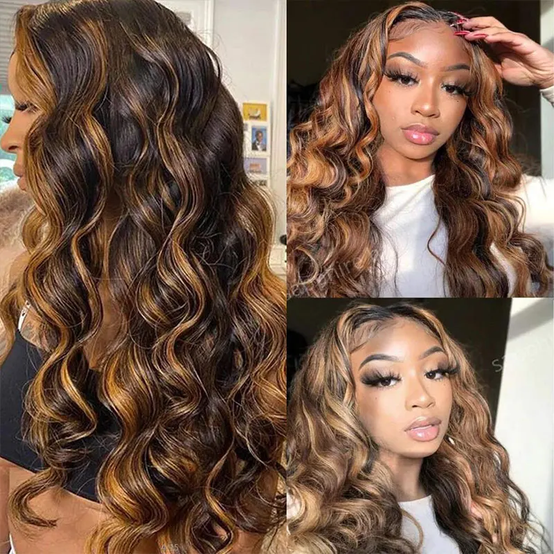 Top Trends: Highlight Body Wave Bundles P4 / 27 Blonde Brown Bundles Peruvian Hair Weave Bundles Ombre Human Hair Bundles Remy Hair Extensions Shoppable Styles - Image 6