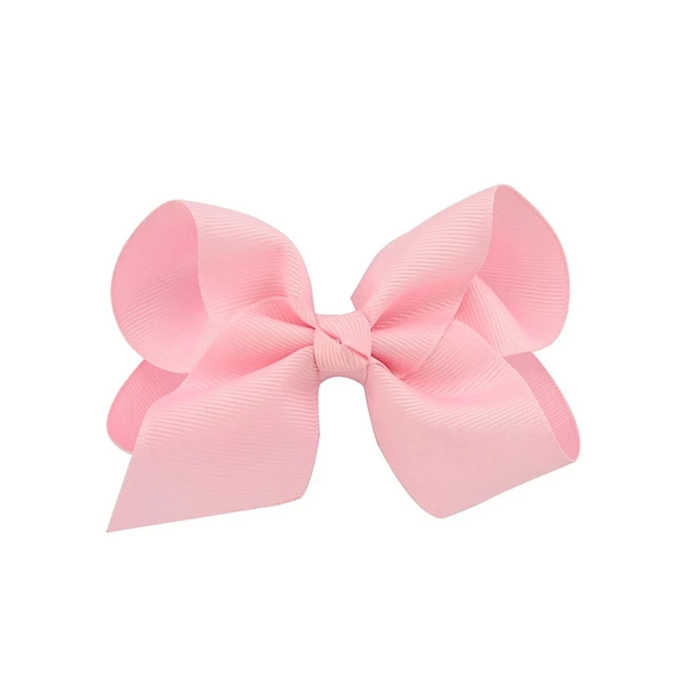 Top Trends: 2Pcs / Set 4Inches Solid Color Bow Hair Clip For Kids Girls Ribbon Bowknot Hairpins Barrettes Boutique Headwear Hair Accessories Shoppable Styles - Image 4