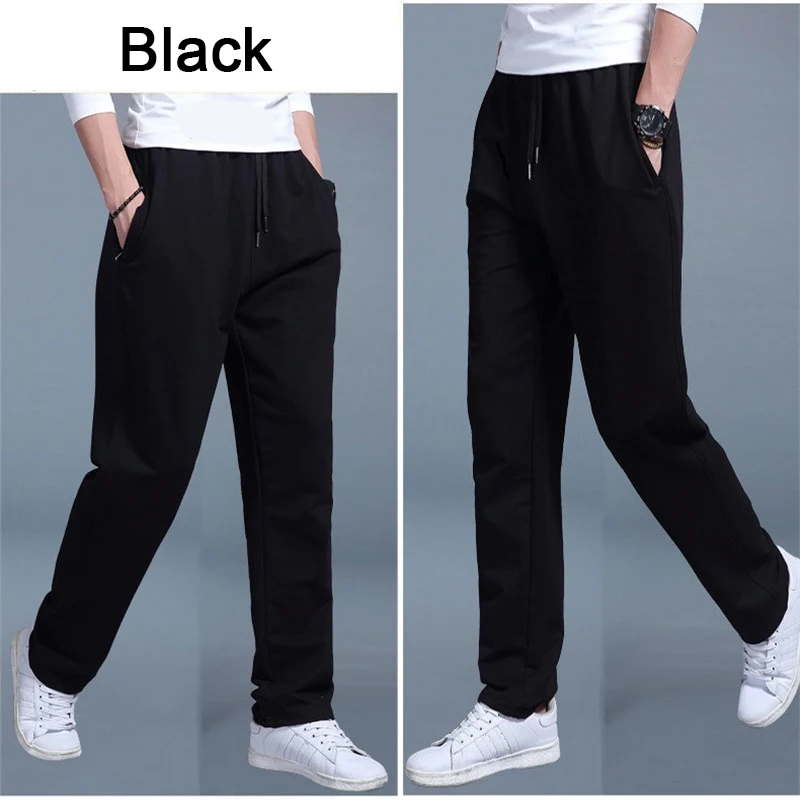 Top Trends: Men Autumn Summer Sports Running Pants Pockets Training Elastic Waist Jogging Casual Trousers Sweatpants Solid Fitness Fattening Shoppable Styles - Image 4