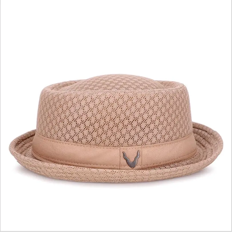 Top Trends: Breathable Hat England Mesh Flat Straw Hat Retro England Jazz Foldable Sun Hats Panama Casual Party Caps Fedora Shoppable Styles