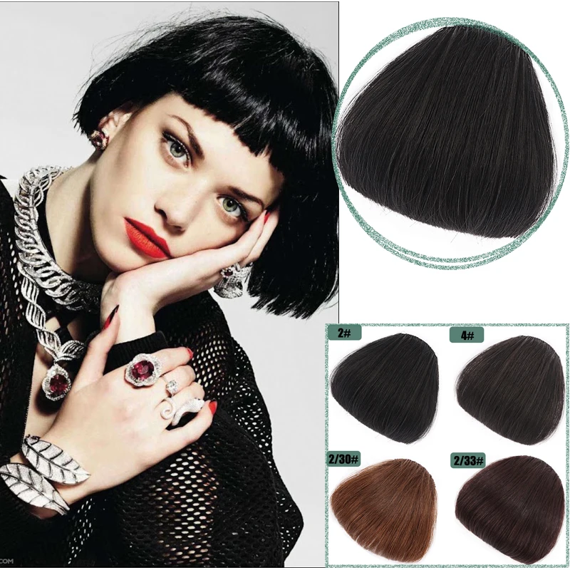 Top Trends: 6inch 16 Color Clip In Hair Bangs Hairpiece Accessories Synthetic Fake Bangs Hair Piece Clip In Hair Extensions Shoppable Styles