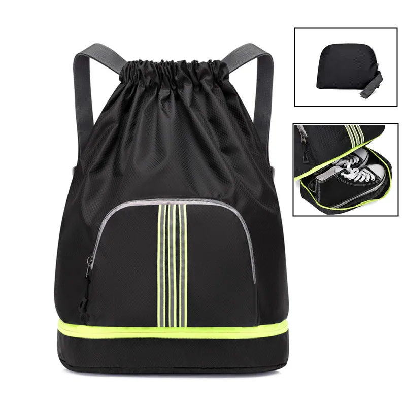 Top Trends: Bags For Women Clothes Training Travel Shoulder Sports Shoe Folding Football Nylon Yoga Fitness Gym Drawstring Men's Backpack Shoppable Styles