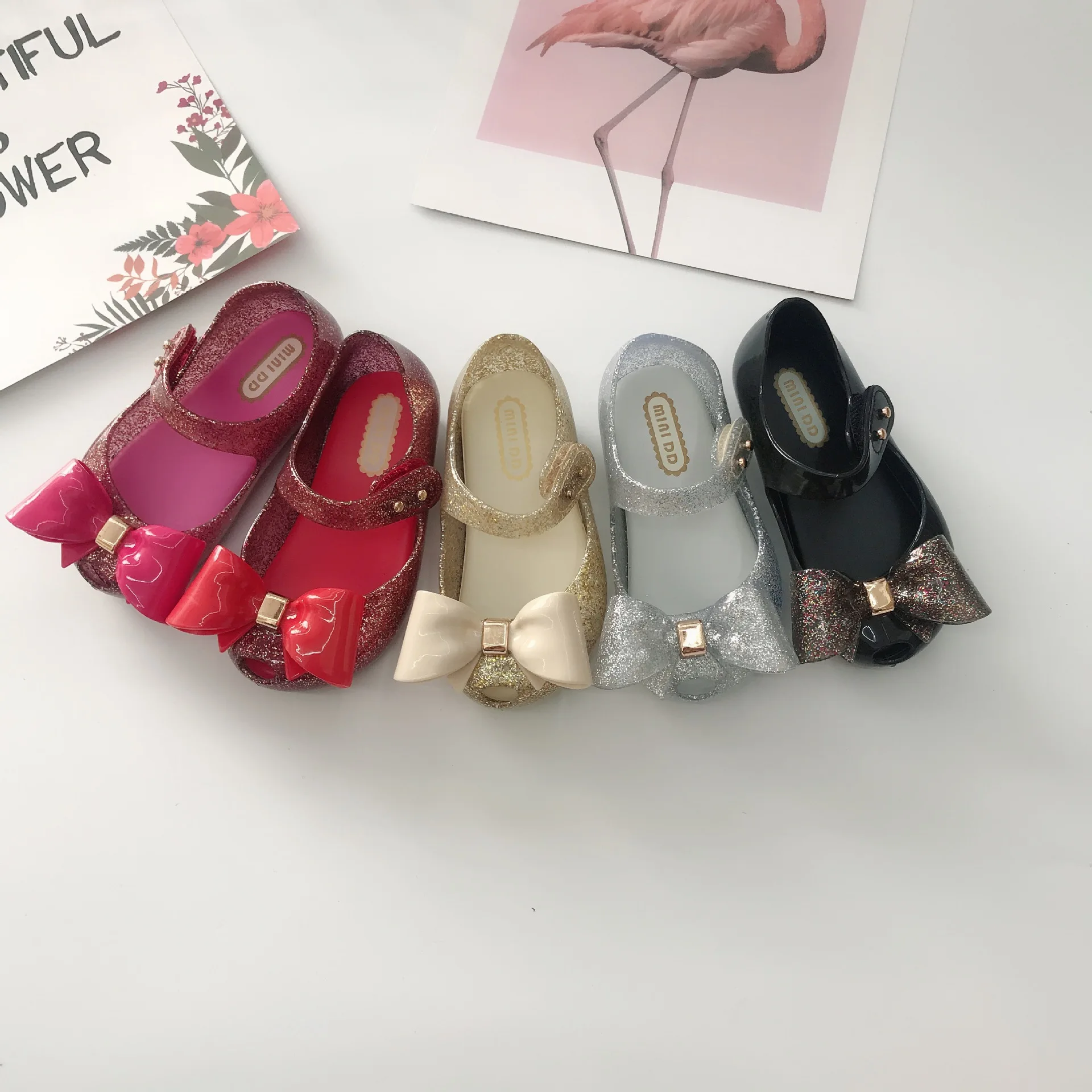 Top Trends: Mini DD 2024 New Girl Jelly Sandals Bow Classical Summer Sandals Melissa Children Cute Sandals Beach Shoes Toddler Shoe SH19100 Shoppable Styles