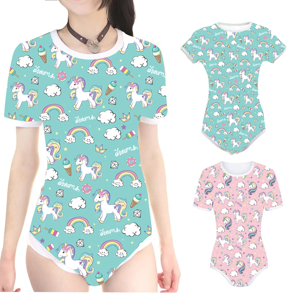 Top Trends: Adult Baby Diaper Lover(ABDL) Snap Crotch Little Unicorn Onesie Romper Shoppable Styles