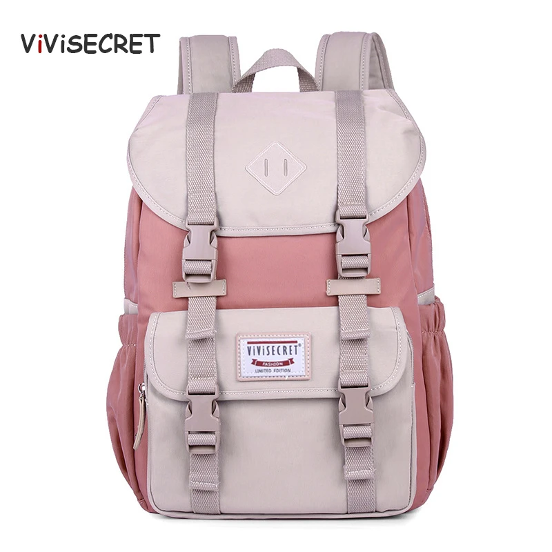 Top Trends: VIVISECRET New Hot Multifunction Women Backpack High Quality Canvas Laptop Backpack Schoolbag For Teenager Girls Travel Bagpack Shoppable Styles