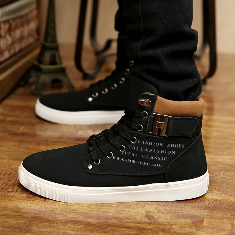 Top Trends: New Stylish Men's Skateboarding Shoes High Top Casual Shoes Outdoors Leisure Sneakers Breathable Walking Shoes Chaussure Homme Shoppable Styles - Image 3