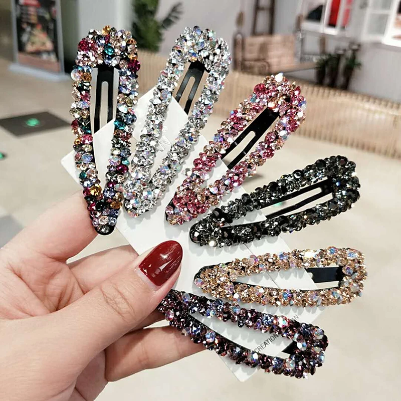 Top Trends: Hot Sale Hollow Water Drop Colorful Crystal Hairpins Hair Clips For Women Girls Fashion Hair Accessories Wholesale Shoppable Styles