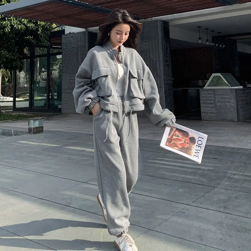 Top Trends: Women&#039;s Sweatpants Suit New Sports Two-piece Suit Western Temperament Fashion Sweater And Pants Suit Two-piece Woman Shoppable Styles