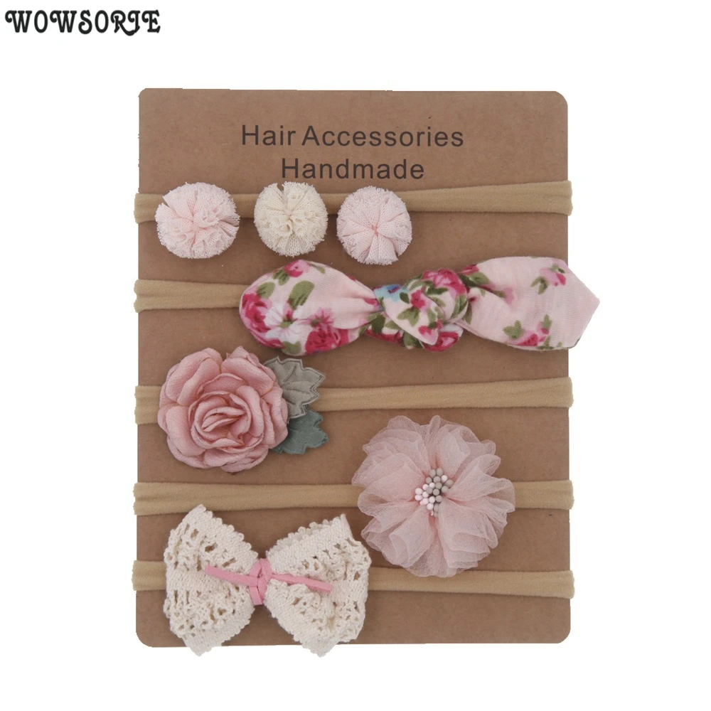 Top Trends: Baby Headbands Newborn Hair Bows Kids Toddler Headband Elastic Hair Band Headwear Children Girl Hair Accessories 5pcs / lot Shoppable Styles