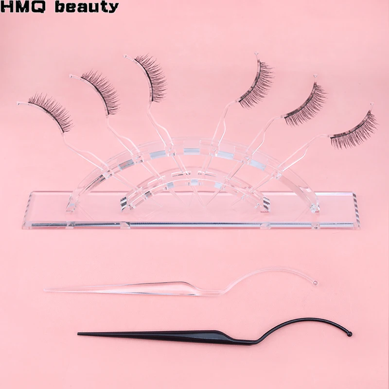 Top Trends: 2pcs False Eyelash Extension Style Display Board Grafting Eyelash Try On Effect Exhibit Auxiliary Fake Lashes Holder Tool Shoppable Styles