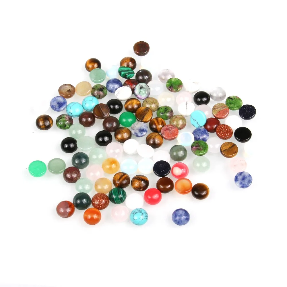 Top Trends: 20 PCS Natural Amethyst Stones Cabochon 4 Mm 6 Mm 8 Mm 10 Mm Round No Hole For Making Jewelry Shoppable Styles