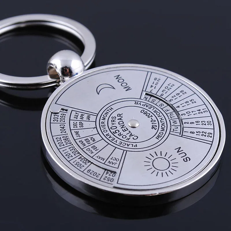 Top Trends: 50 Years Super Perpetual Calendar Key Chain Bottle Opener Key Rings Astrology KeyChain Party Gift Key Holder Gift Jewelry Shoppable Styles