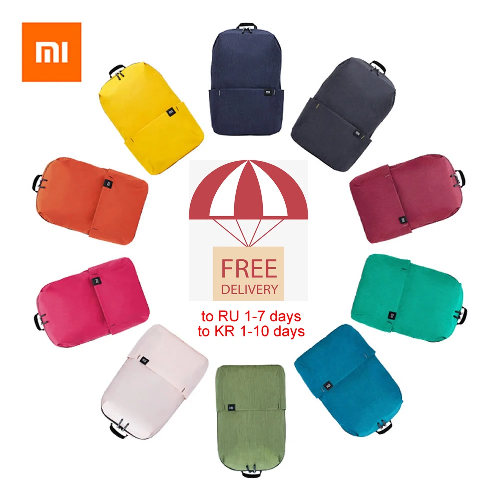 Top Trends: Original Xiaomi Backpack Mi Colorful Small Backpack Thin Men Women Simple Student Bag 10L Capacity Daily Casual Sports Bag Shoppable Styles