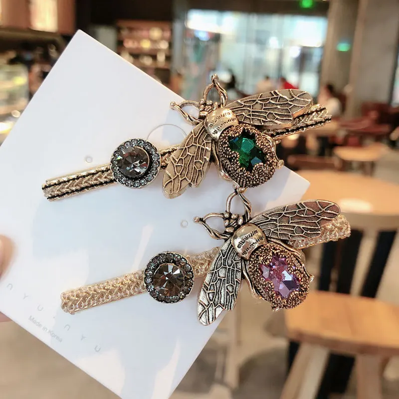 Top Trends: Retro Elegant Bee Hairpins Hair Clips For Girls Hair Bands Rhinestone Luxury Jewelry Female Fashion Hair Accessories For Women Shoppable Styles