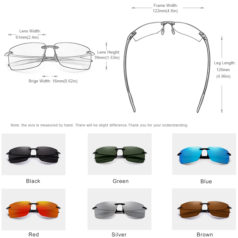 Top Trends: KINGSEVEN TR90 Rimless Sunglasses Men Ultralight High Quality Square Frameless Sun Glasses For Women Brand Designer Mirror Lens Shoppable Styles - Image 3