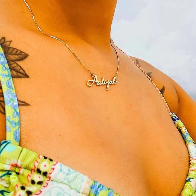 Top Trends: Custom Name Necklaces For Women Stainless Steel Personalized Any Name Pendant Cursive Font Chain Choker Jewelry Gift 2022 Shoppable Styles