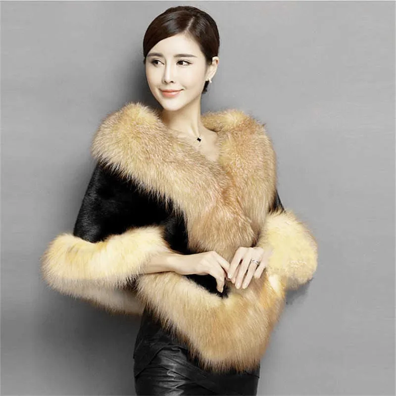 Top Trends: Winter Ladies&#039; Genuine Knitted Mink Fur Shawls Fox Fur Collar Women Fur Pashmina Wraps Bridal Cape Coat Jacket Shoppable Styles