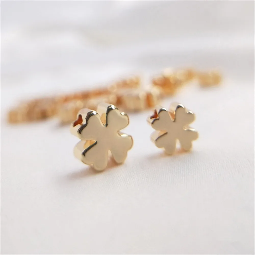 Top Trends: 14K Plated Gold Cross Heart Flower Beads Pearl Accessories DIY Handmade Bracelet Jewelry Materials Shoppable Styles